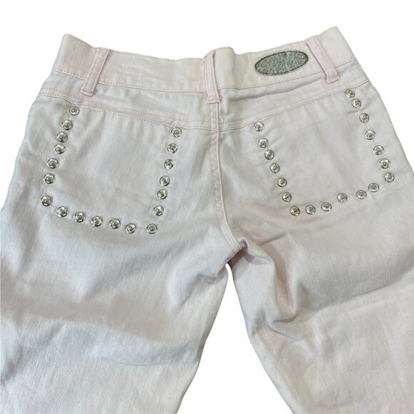 True People New York Pink Studded Capri Jeans Size 1 Juniors - Picture 3 of 14